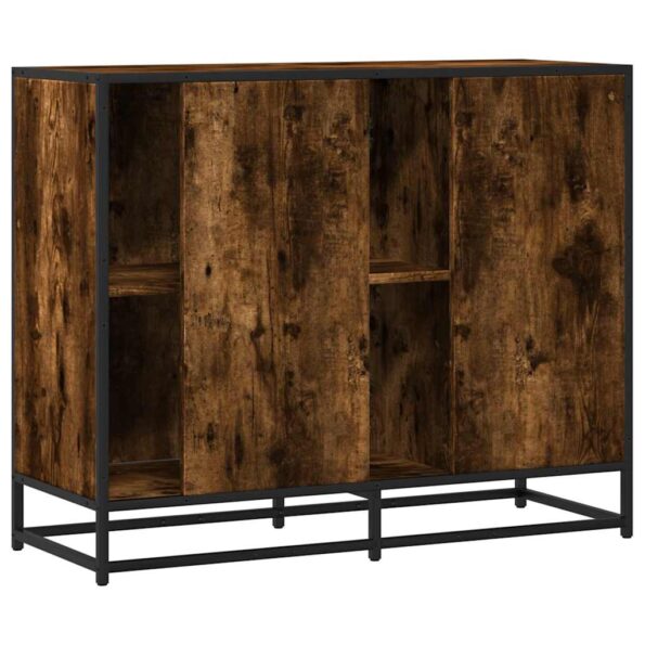 vidaXL Komoda dymový dub 92x35x76 cm kompozitné drevo – Obrázok 6
