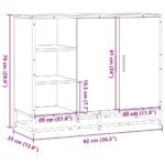 vidaXL Komoda sivý dub sonoma 92x35x76 cm kompozitné drevo – Obrázok 10