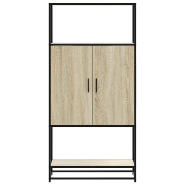 VXL8721102840999_g_en_hd_2.jpg vidaXL Vysoká skrinka dub sonoma 68x35x139 cm kompozitné drevo+kov – Obrázok 4