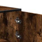 vidaXL Vysoká skrinka dymový dub 68x35x139 cm kompozitné drevo+kov – Obrázok 8