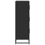 vidaXL Vysoká skrinka čierna 68x35x106,5 cm kompozitné drevo+kov – Obrázok 5