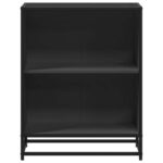 vidaXL Knižnica čierna 60x35x76 cm kompozitné drevo – Obrázok 4