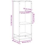 vidaXL Knižnica, tmavý dub 40x35x107,5 cm, kompozitné drevo – Obrázok 9