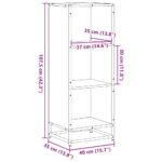 vidaXL Knižnica sivý dub sonoma 40x35x107,5 cm kompozitné drevo – Obrázok 9