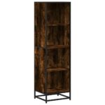 vidaXL Knižnica dymový dub 40x35x139 cm kompozitné drevo – Obrázok 2