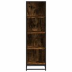 vidaXL Knižnica dymový dub 40x35x139 cm kompozitné drevo – Obrázok 4
