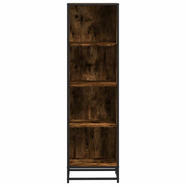 vidaXL Knižnica dymový dub 40x35x139 cm kompozitné drevo – Obrázok 4