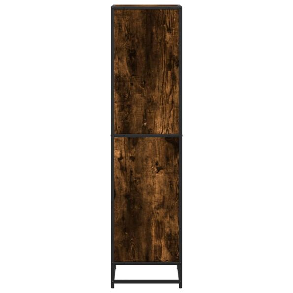 vidaXL Knižnica dymový dub 40x35x139 cm kompozitné drevo – Obrázok 5