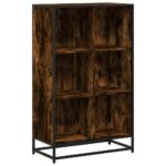 vidaXL Knižnica dymový dub 65,5x33x107,5 cm kompozitné drevo – Obrázok 2