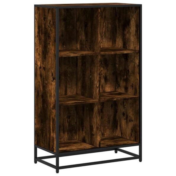 vidaXL Knižnica dymový dub 65,5x33x107,5 cm kompozitné drevo – Obrázok 2