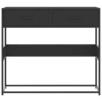 vidaXL Konzolový stolík čierna 90x35x80 cm kompozitné drevo – Obrázok 4