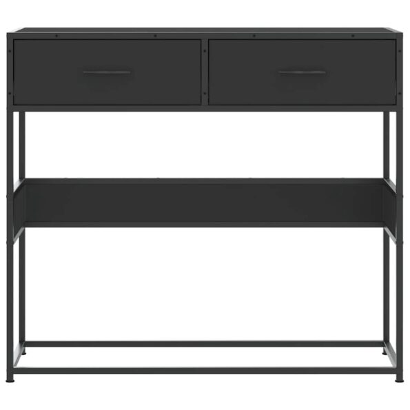vidaXL Konzolový stolík čierna 90x35x80 cm kompozitné drevo – Obrázok 4
