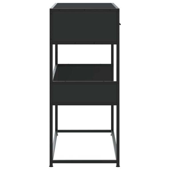 vidaXL Konzolový stolík čierna 90x35x80 cm kompozitné drevo – Obrázok 5