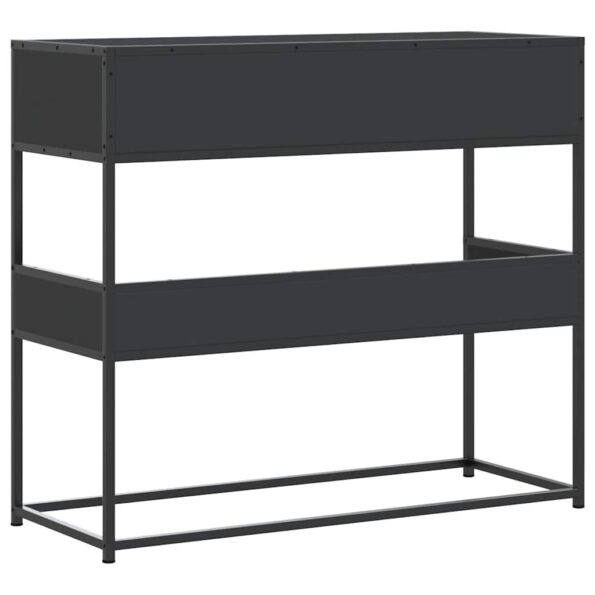 vidaXL Konzolový stolík čierna 90x35x80 cm kompozitné drevo – Obrázok 6
