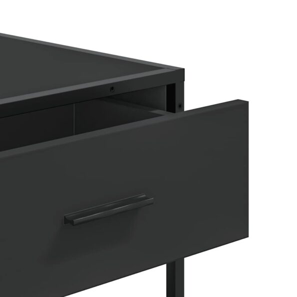 vidaXL Konzolový stolík čierna 90x35x80 cm kompozitné drevo – Obrázok 8