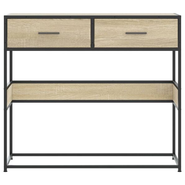 vidaXL Konzolový stolík dub sonoma 90x35x80 cm kompozitné drevo – Obrázok 4