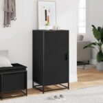 vidaXL Regál na topánky čierna 48x38x97,5 cm spracované drevo – Obrázok 3