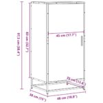 vidaXL Regál na topánky čierna 48x38x97,5 cm spracované drevo – Obrázok 11