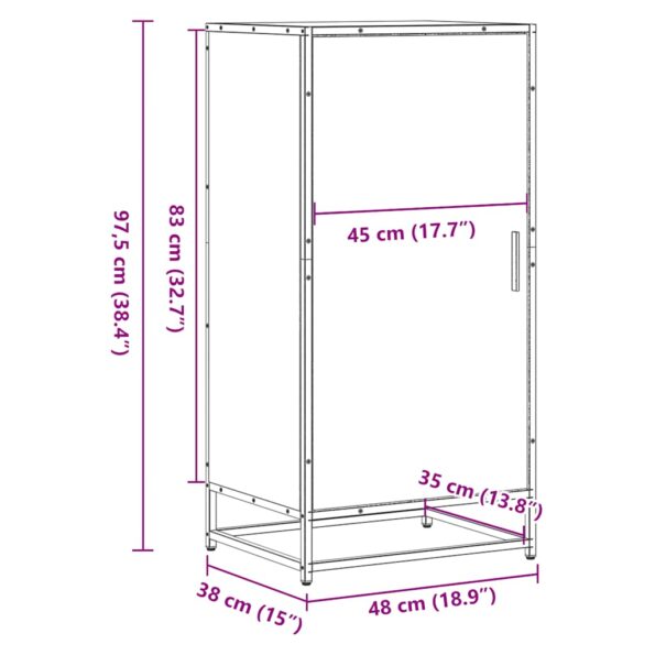vidaXL Regál na topánky dub sonoma 48x38x97,5 cm spracované drevo – Obrázok 11