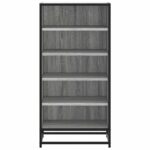vidaXL Regál na topánky sivý sonoma 48x38x97,5 cm, kompozitné drevo – Obrázok 4