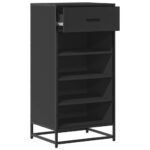 vidaXL Regál na topánky čierna 48x38x97,5 cm spracované drevo – Obrázok 5