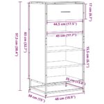 vidaXL Regál na topánky čierna 48x38x97,5 cm spracované drevo – Obrázok 10