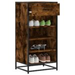 vidaXL Regál na topánky dymový dub 48x38x97,5 cm spracované drevo