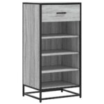 vidaXL Regál na topánky sivý sonoma 48x38x97,5 cm, kompozitné drevo – Obrázok 2