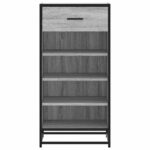 vidaXL Regál na topánky sivý sonoma 48x38x97,5 cm, kompozitné drevo – Obrázok 4