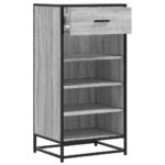 vidaXL Regál na topánky sivý sonoma 48x38x97,5 cm, kompozitné drevo – Obrázok 7