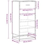 vidaXL Regál na topánky sivý sonoma 48x38x97,5 cm, kompozitné drevo – Obrázok 10