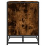 vidaXL Lavica na topánky dymový dub 60x40x53,5 cm kompozitné drevo+kov – Obrázok 5