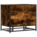 vidaXL Lavica na topánky dymový dub 60x40x53,5 cm kompozitné drevo+kov – Obrázok 6