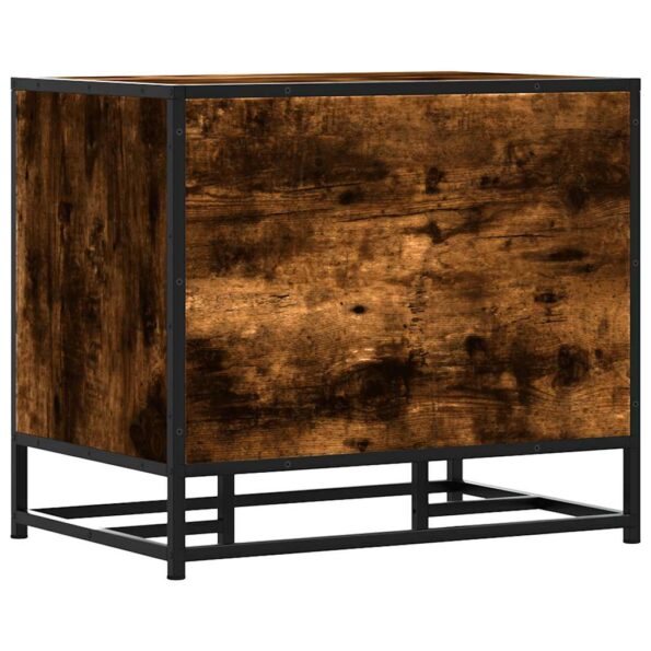 vidaXL Lavica na topánky dymový dub 60x40x53,5 cm kompozitné drevo+kov – Obrázok 6