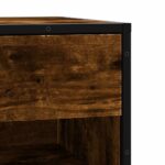 vidaXL Lavica na topánky dymový dub 60x40x53,5 cm kompozitné drevo+kov – Obrázok 8