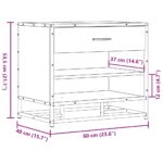 vidaXL Lavica na topánky dymový dub 60x40x53,5 cm kompozitné drevo+kov – Obrázok 10