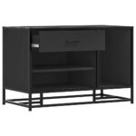 vidaXL Lavica na topánky čierna 80x40x53,5 cm kompozitné drevo+kov – Obrázok 7