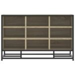 vidaXL Lavička na topánky, dub sonoma, kompozitné drevo+kov – Obrázok 4