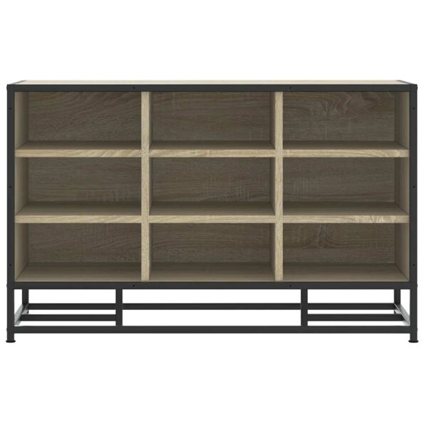 vidaXL Lavička na topánky, dub sonoma, kompozitné drevo+kov – Obrázok 4