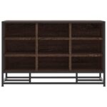 vidaXL Lavica na topánky hnedý dub 84x40x53,5 cm kompozitné drevo+kov – Obrázok 4