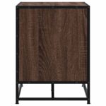 vidaXL Lavica na topánky hnedý dub 84x40x53,5 cm kompozitné drevo+kov – Obrázok 5