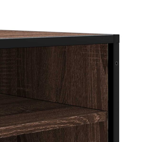 vidaXL Lavica na topánky hnedý dub 84x40x53,5 cm kompozitné drevo+kov – Obrázok 7