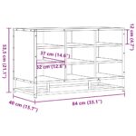 vidaXL Lavica na topánky hnedý dub 84x40x53,5 cm kompozitné drevo+kov – Obrázok 9