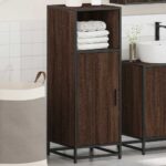 vidaXL Kúpeľňová skrinka hnedý dub 35x37,5x100 cm kompozitné drevo – Obrázok 4