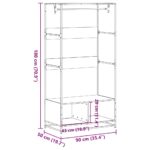 vidaXL Šatník dub sonoma 90x50x180 cm kompozitné drevo – Obrázok 9