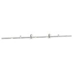 vidaXL Kovanie na posuvné dvere 200 cm, nehrdzavejúca oceľ, strieborné – Obrázok 7