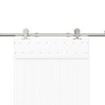 vidaXL Kovanie na posuvné dvere 200 cm, nehrdzavejúca oceľ, strieborné – Obrázok 8