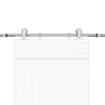 vidaXL Kovanie na posuvné dvere 183 cm, nehrdzavejúca oceľ, strieborné – Obrázok 8