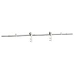 vidaXL Kovanie na posuvné dvere 183 cm, nehrdzavejúca oceľ, strieborné – Obrázok 4