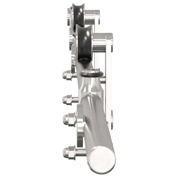 vidaXL Kovanie na posuvné dvere 183 cm, nehrdzavejúca oceľ, strieborné – Obrázok 6